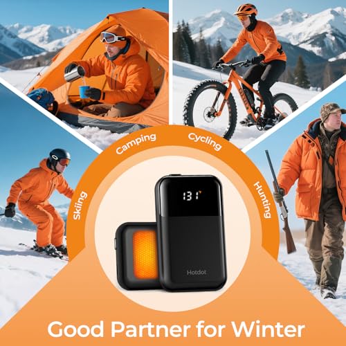 Rechargeable Electric Hand Warmers with Heat Levels and Display W3565