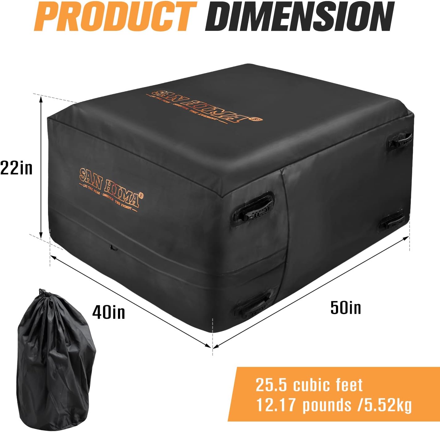 100% Waterproof Heavy Duty Truck Bed Storage Bag, 50 L x 40 W x 22 H S4993