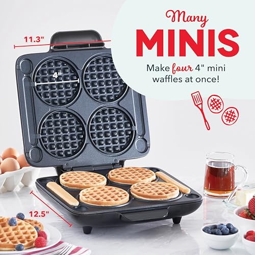 Aqua 4 Inch Non-stick Mini Waffle Maker W691815