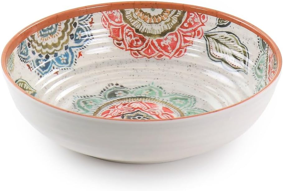 12 Piece Melamine Dinnerware Set, Multi Colored Y4653
