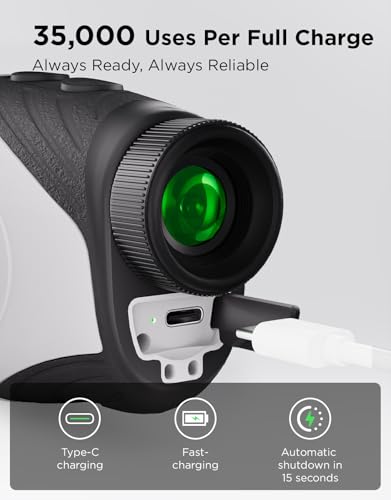 Golf Rangefinder with Slope, 1200Y Laser Range Finder, 7X Magnification, Flag Lock with Vibration, USB-C Rechargeable, Waterproof T57562