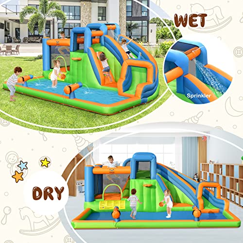 7 in 1 Inflatable Water Slide with Splash Pool S4990