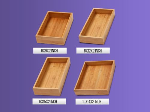 3x9x2 Natural Drawer Organizer Storage Box S2809