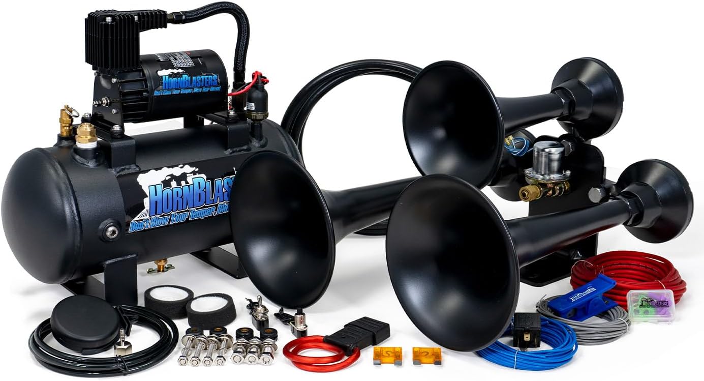 Black 1.5 Gallon 120PSI Train Horn Kit C8988