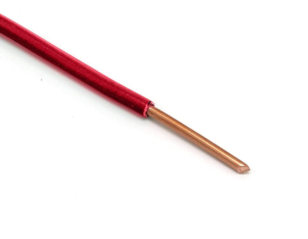 10 AWG Insulated Solid Copper THHN THWN Wire 100 Feet Red A449