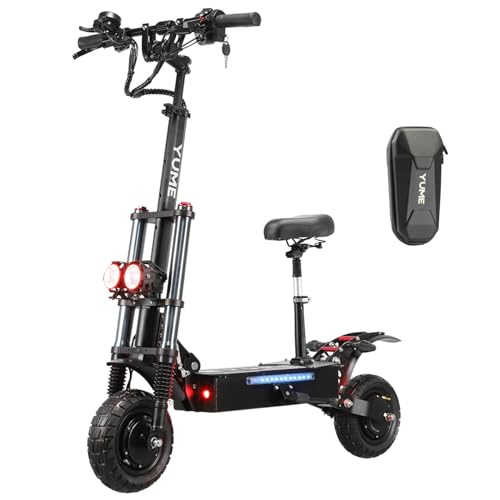 Adult Electric Scooter Dual Motor 52V 2400W 40 MPH 40 Miles 10" Off Road 330lbs Max Load Folding Scooter E290