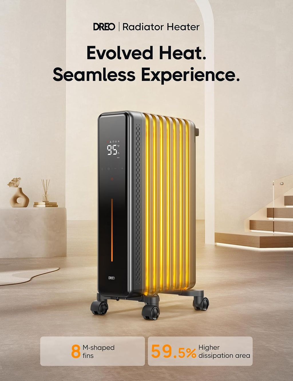 1500W Oil Filled Radiator Heater with Remote Control W697