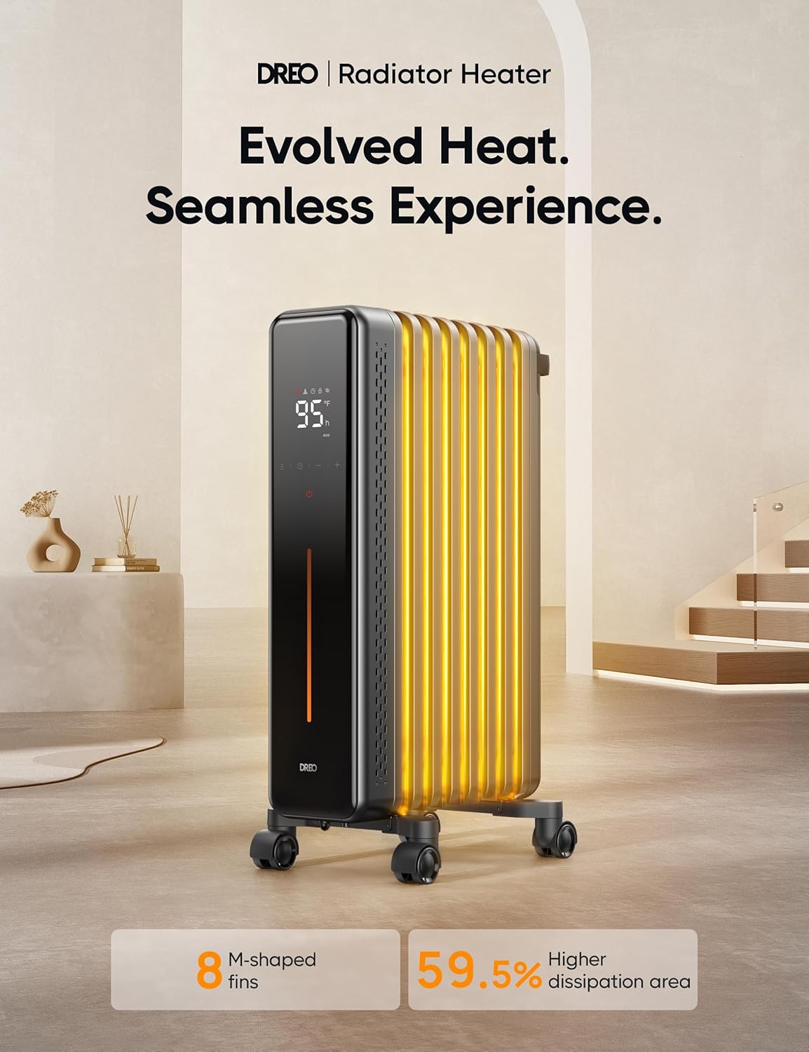 1500W Oil Filled Radiator Heater with Remote Control W697