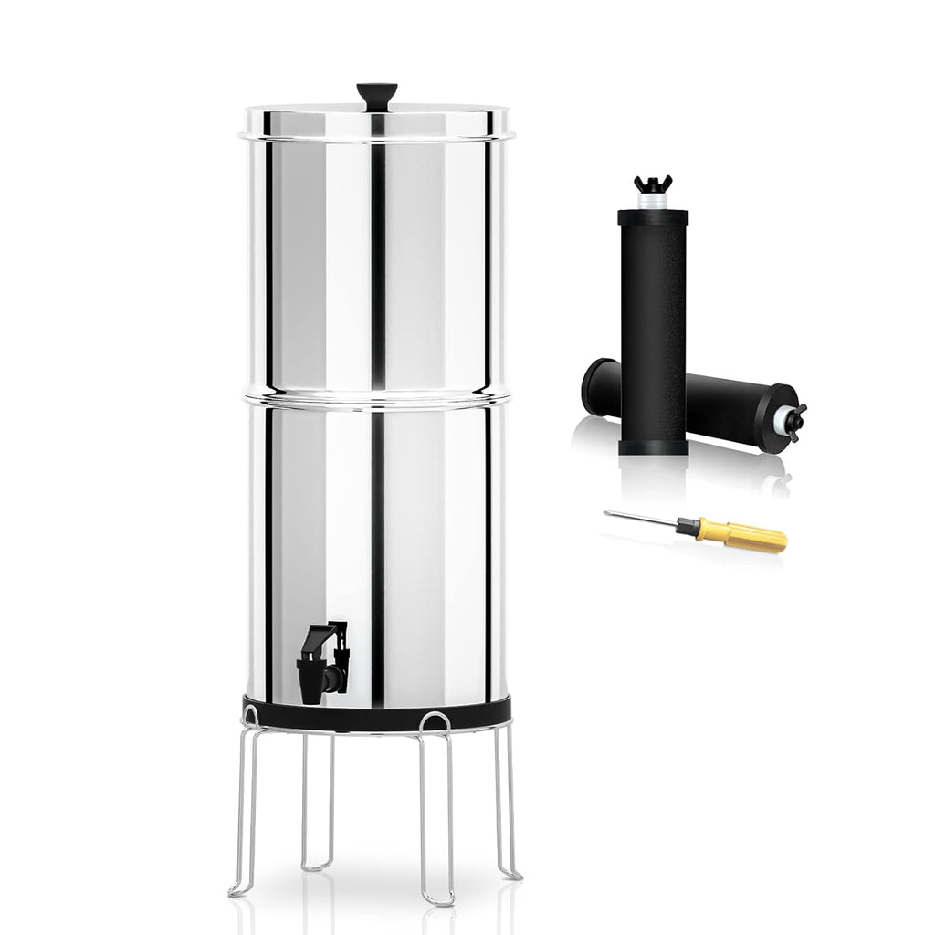 2.9 Gallon Gravity-Fed Water Filter with Stainless Steel Stand Y76549