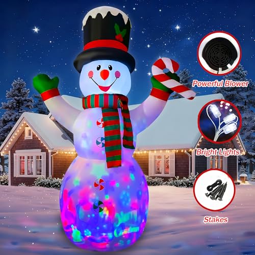 10 Ft Inflatable Christmas Snowman with Candy Decoration M92356