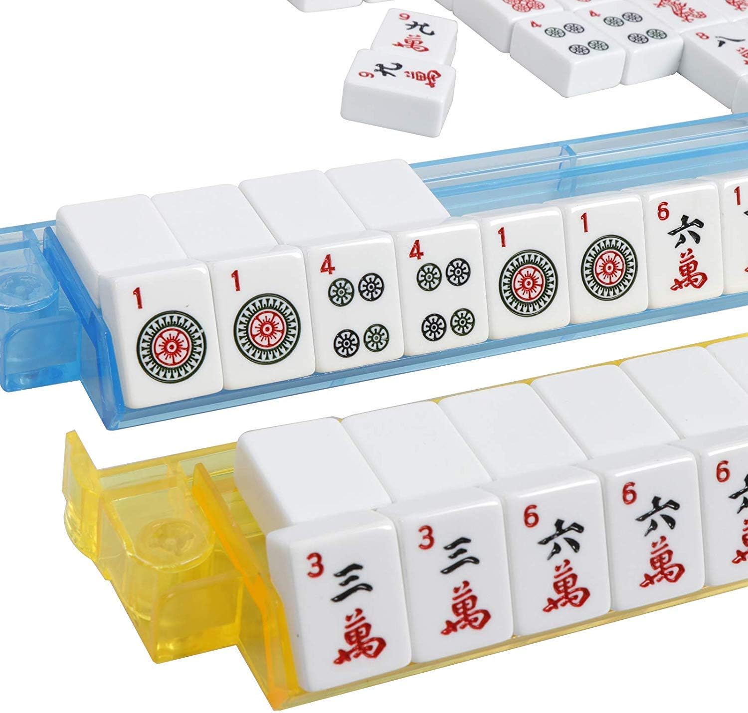 166 Tiles Mah Jongg Set with Rack and Soft Bag Z9536