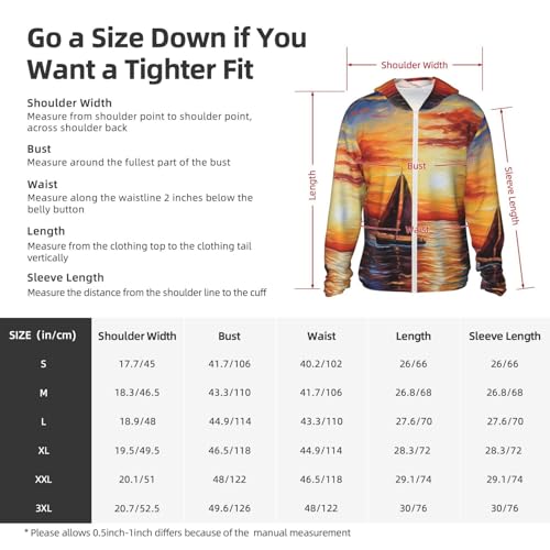UPF 50+ Sun Protection Hoodie Jacket Quick Dry Rash Guard Long Sleeve Sun Shirt L7466