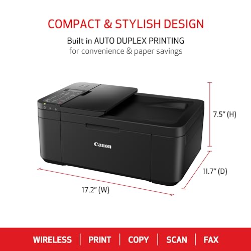 White All-in-One Wireless Printer with Auto Document Feeder F10535