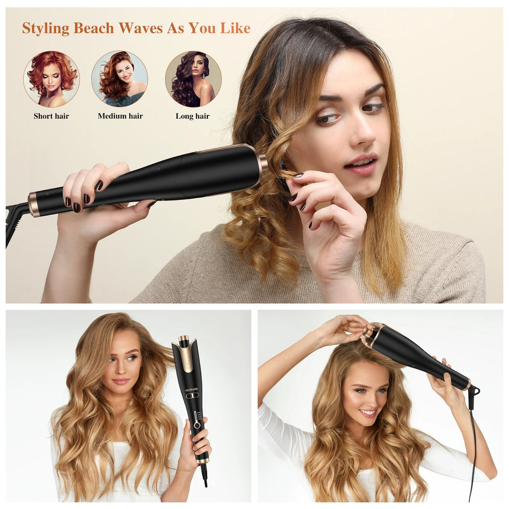 Gold 1" Rotating Barrel Curling Iron P683