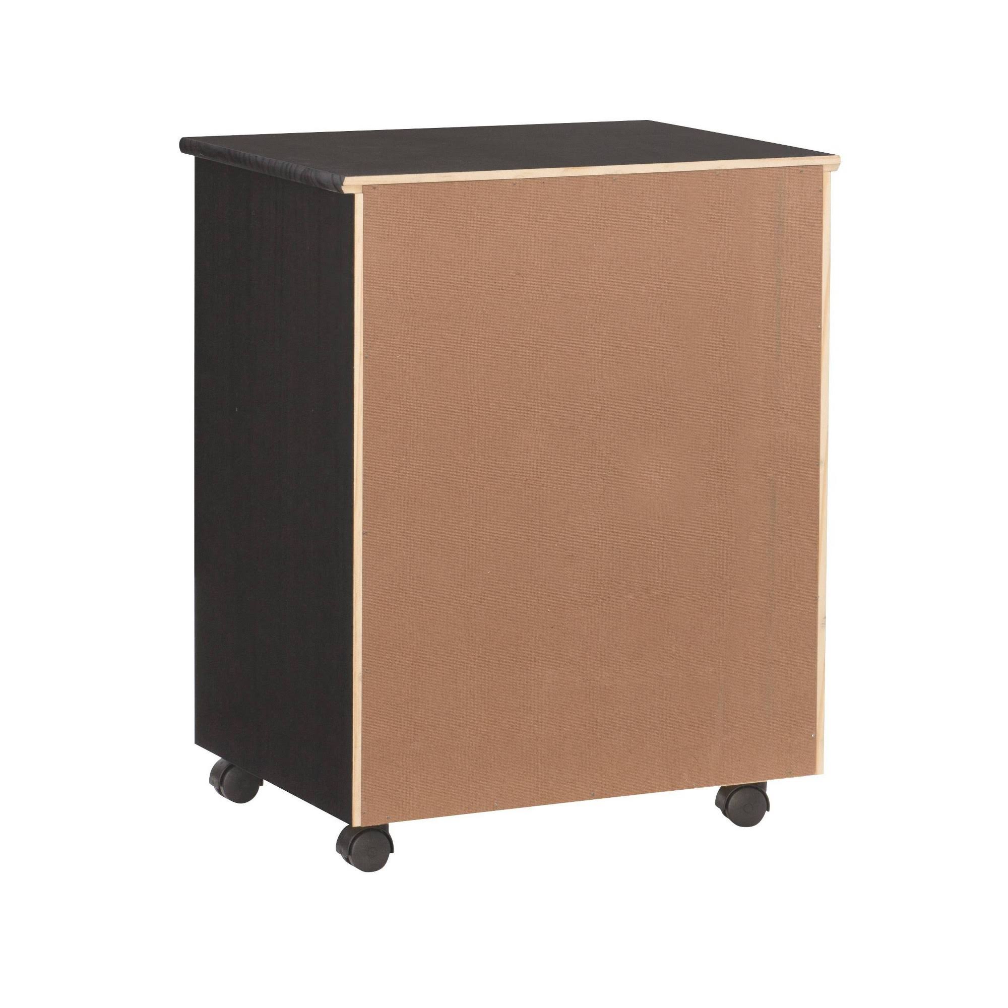 Black 6-Drawer Rolling Storage Cart H378