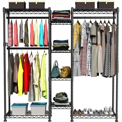 Silver Metal Heavy Duty Wire Garment Rack S34029