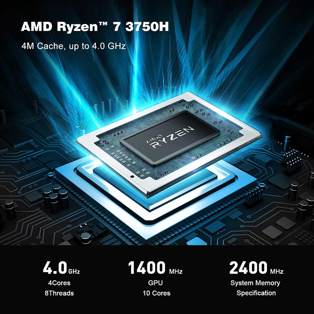 Mini PC AMD Ryzen 7 3750H 8 GB RAM 256 GB SSD Windows 11 Pro U360