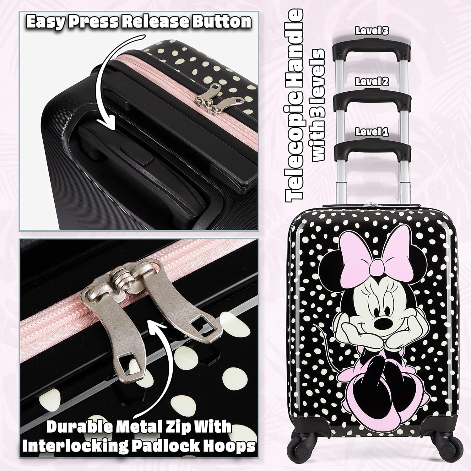 19" 4 Wheels Hard Shell Kids Suitcase T5917