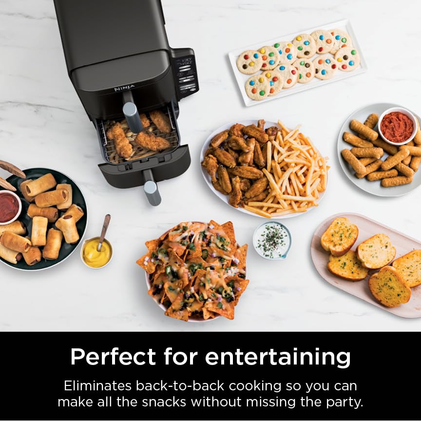 Black 8 QT 2-Basket Air Fryer X5734