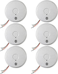 Pack of 6 Hardwired Smoke Alarm with Lithium Battery Backup W55384