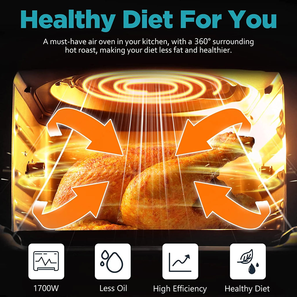12 QT 1700W Air Fryer with LCD Touch Screen E50021