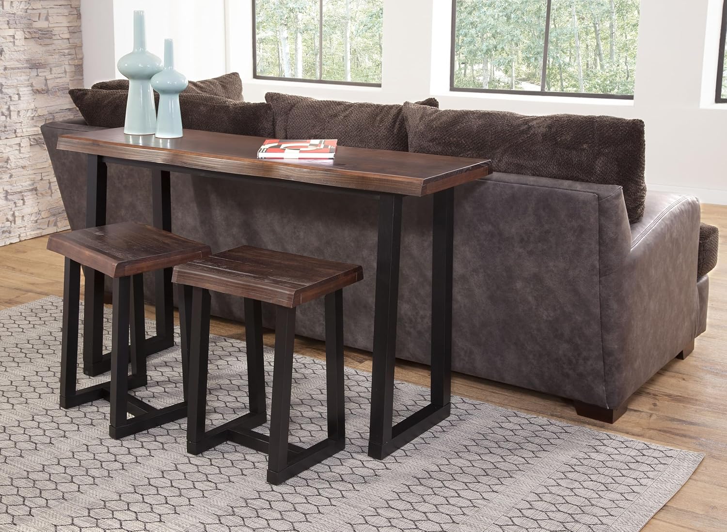 Brown Live Edge Bar Table F62724