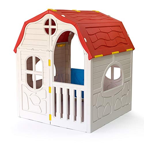 White Plastic Toddler Outdoor Playhouse J209343