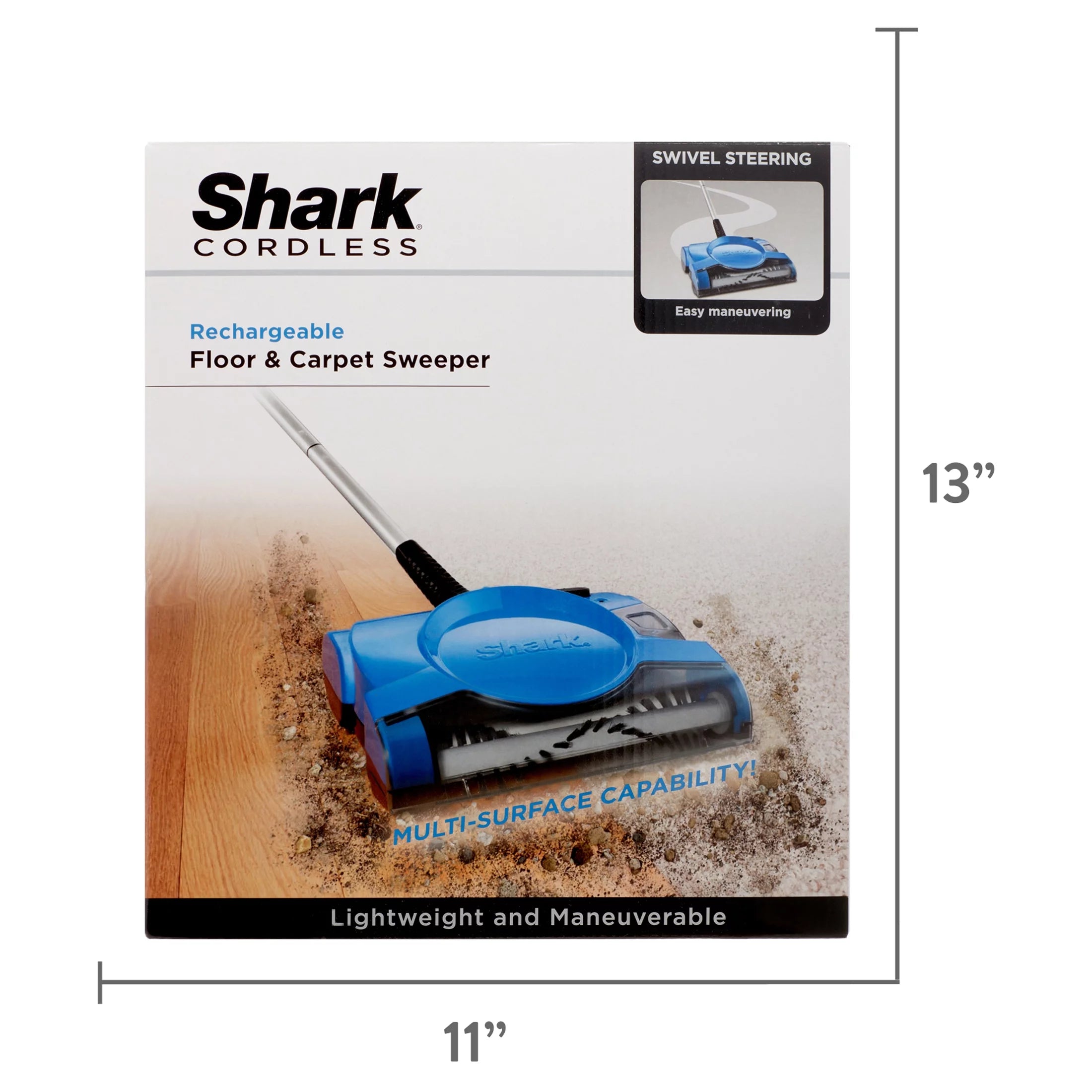 Lightweight 10 Inch Cordless Rechargeable Floor and Carpet Sweeper N5506