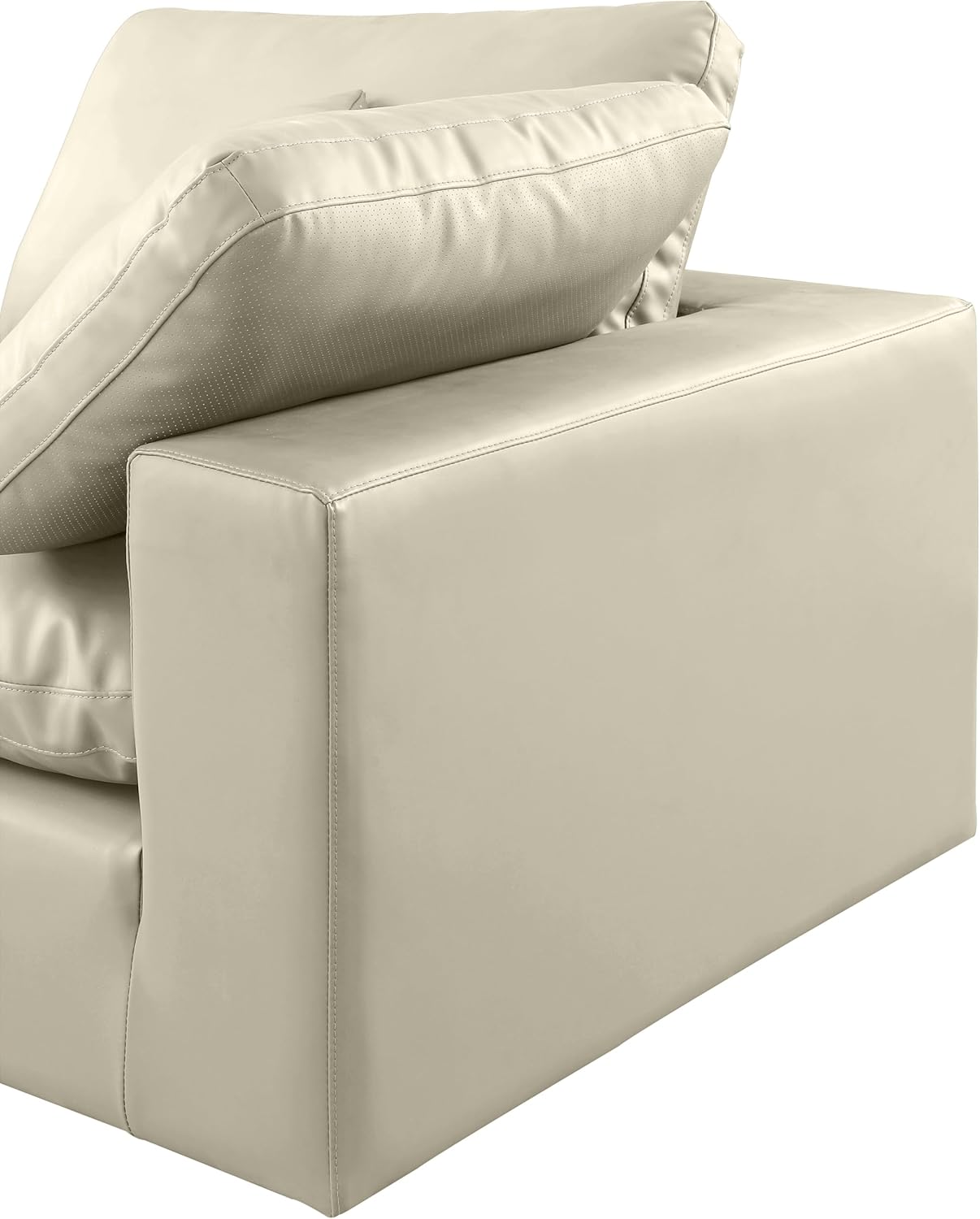 Cream Vegan Leather Modular Sectional T566457