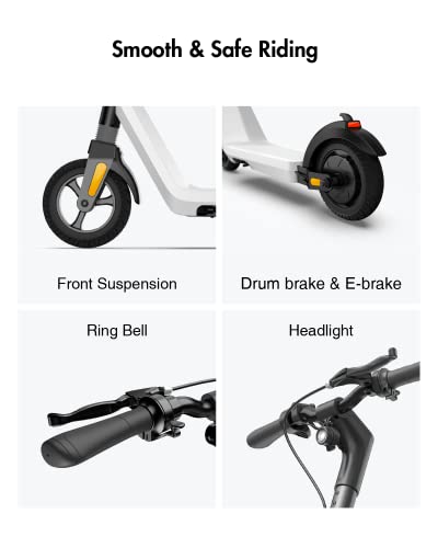 15.5 Miles Range 15 MPH 500W Peak Motor 8" Flat-Free Tires Foldable Electric Scooter O38336