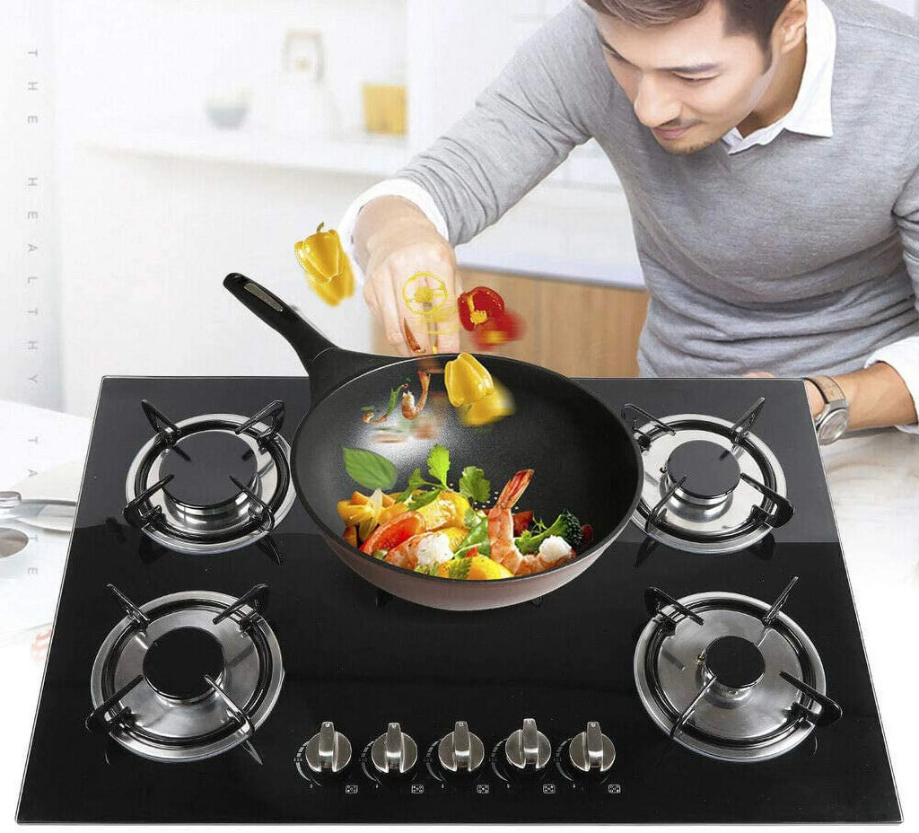 30'' 5 Burners Tempered Glass Gas Cooktop E359622