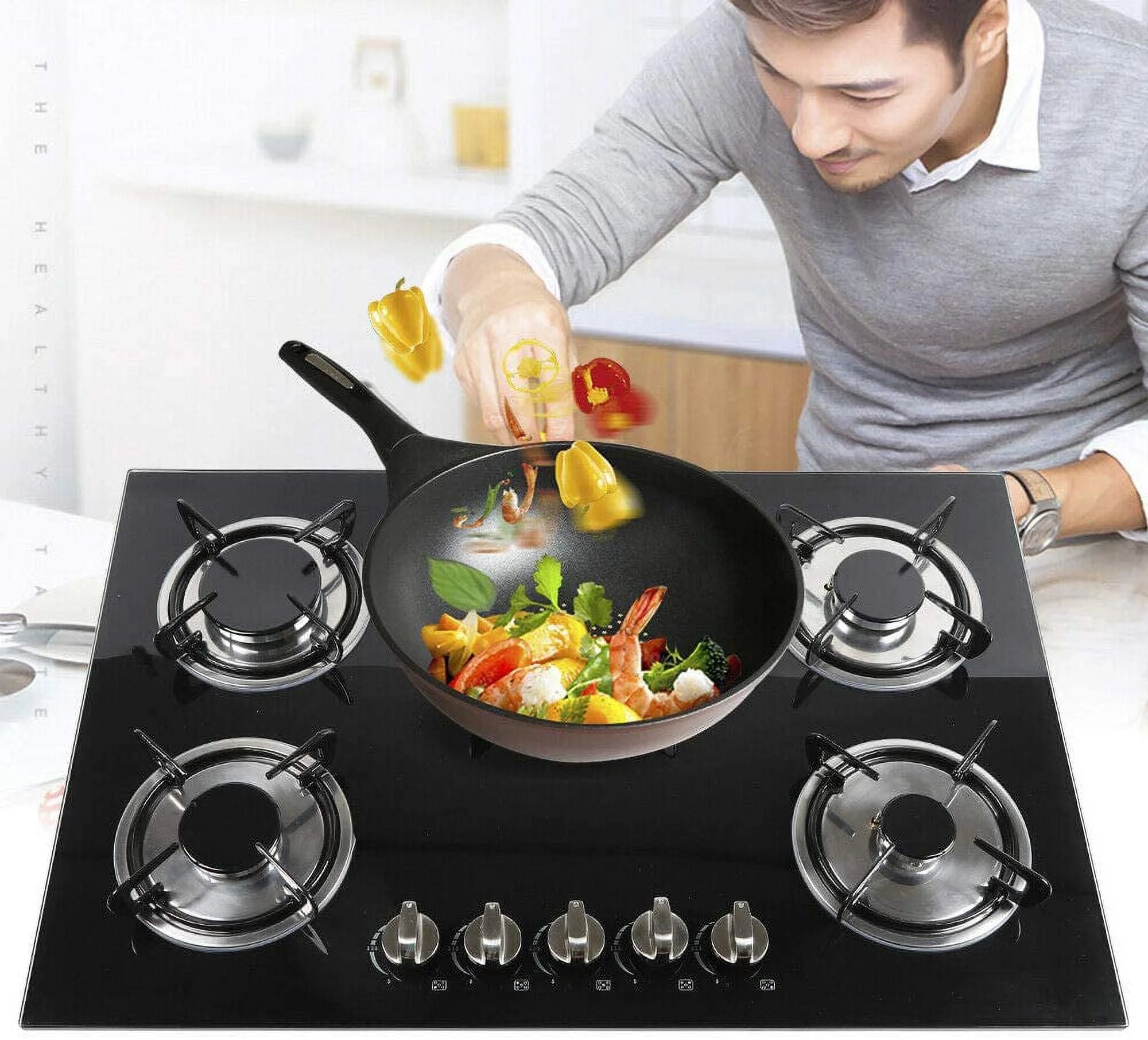 30'' 5 Burners Tempered Glass Gas Cooktop E359622