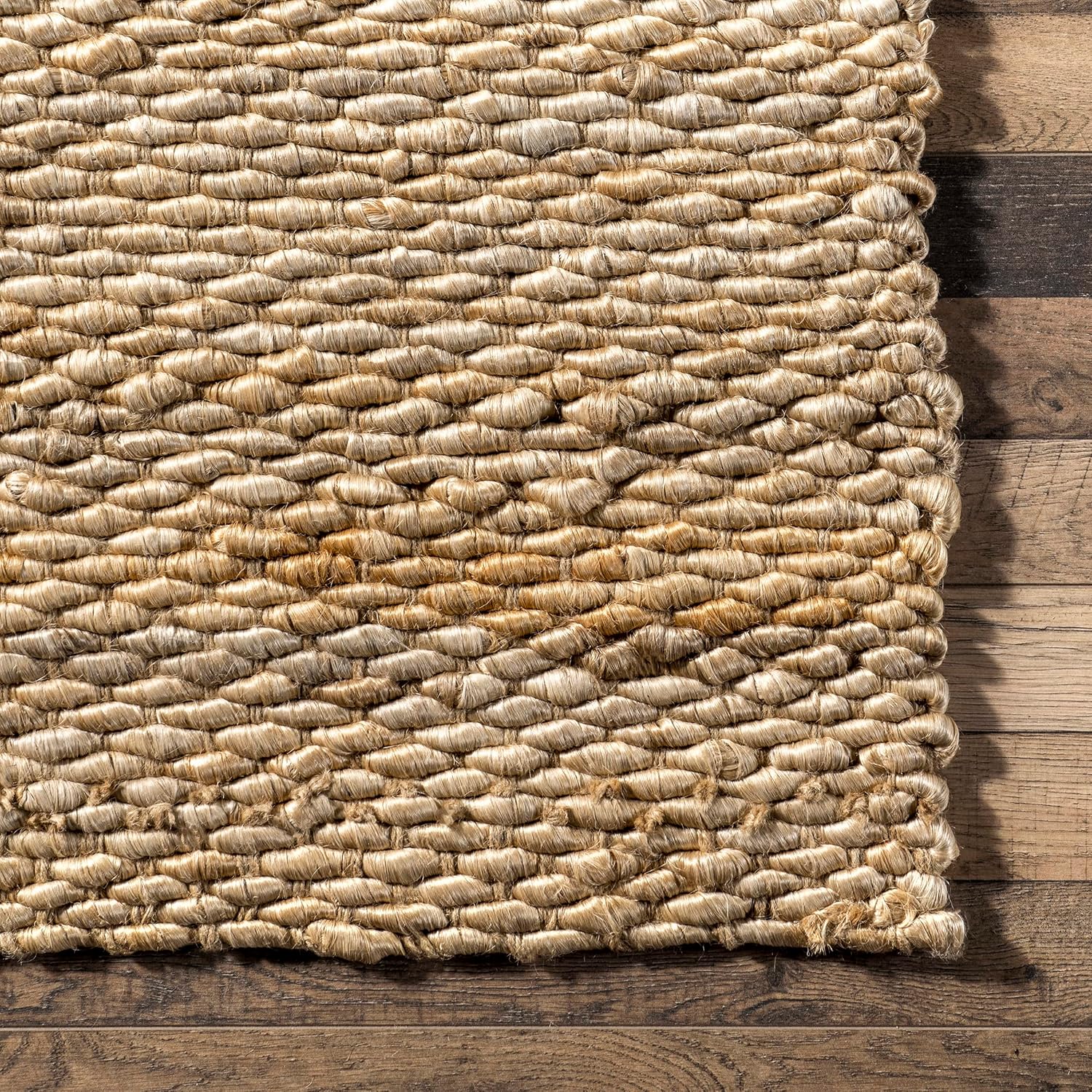 Natural Hand Woven Jute Area Rug, 5x8 O627383
