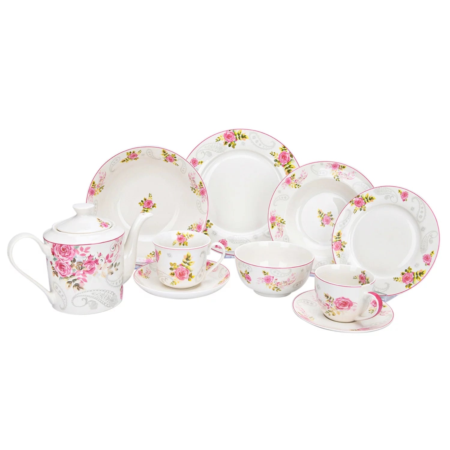 Bone China Floral Teapot 1.15-qt. Z674