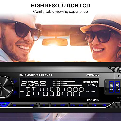 Single Din Bluetooth Car Stereo with Dual USB SD AUX FM AM Radio Receiver E99200