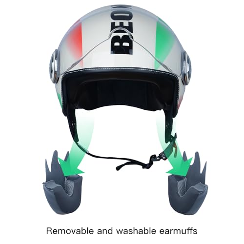 3/4 Open Face Motorcycle Helmet with Anti-Scratch Visor I882314