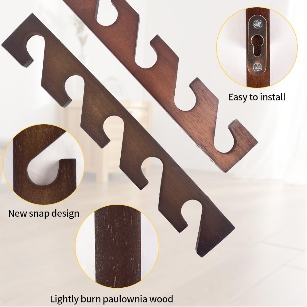 3 Pcs Wall Mounted Wooden Hat Rack I64492