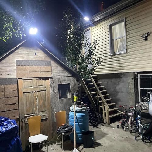 80000LM Dusk to Dawn Solar LED Flood Light with Motion Sensor and Remote Control P63947