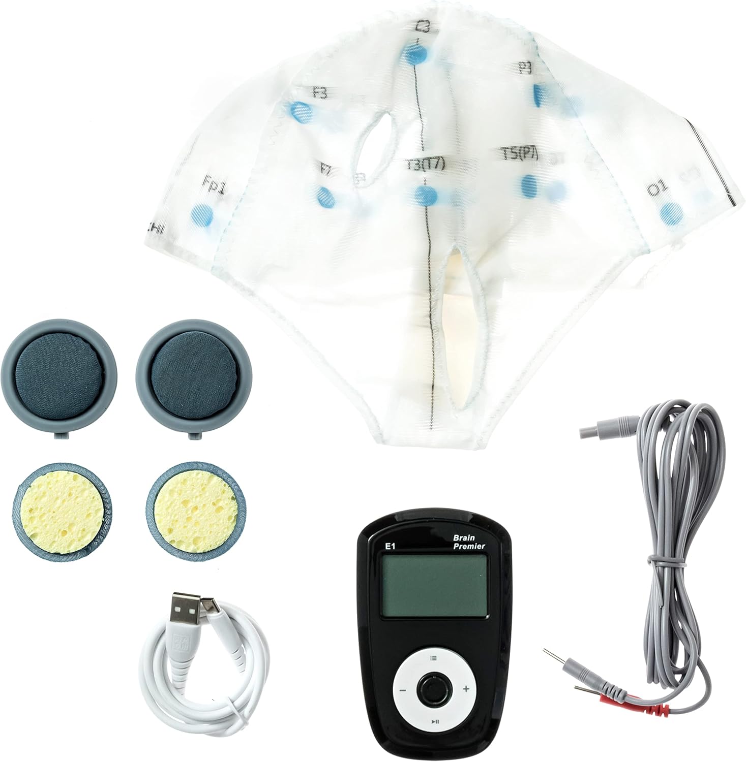 Complete transcranial Brain Stimulation Starter kit with Rechargeable Battery Q207