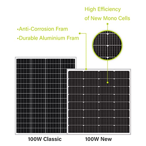 100W 12 Volt Monocrystalline Solar Panel Q482