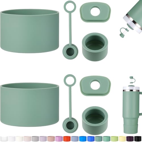 8 Piece Silicone Spill Proof Stopper Set and Protective Boot Including Straw Cover Cap S8469