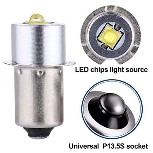 LED Flashlight Bulb DC4-24V, 3W Maglight Replacement Bulbs (1 Pack) O7628