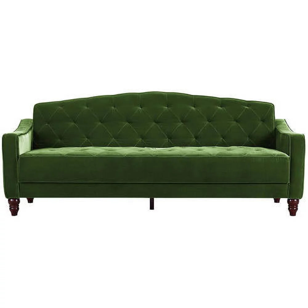 Green Velvet Tufted Sofa Sleeper F938