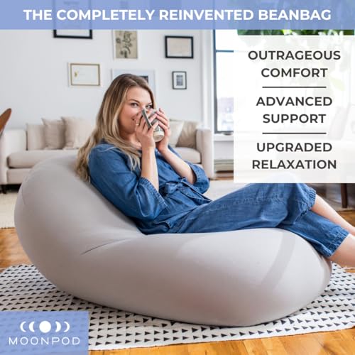 Large Light Gray Bean Bag Chair C7409
