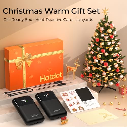 Rechargeable Electric Hand Warmers with Heat Levels and Display W3565
