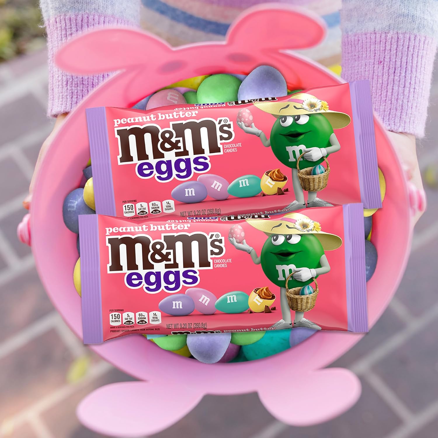 Peanut Butter M and Ms Easter Eggs, Pack of 2 x 9.9oz Bags J96876