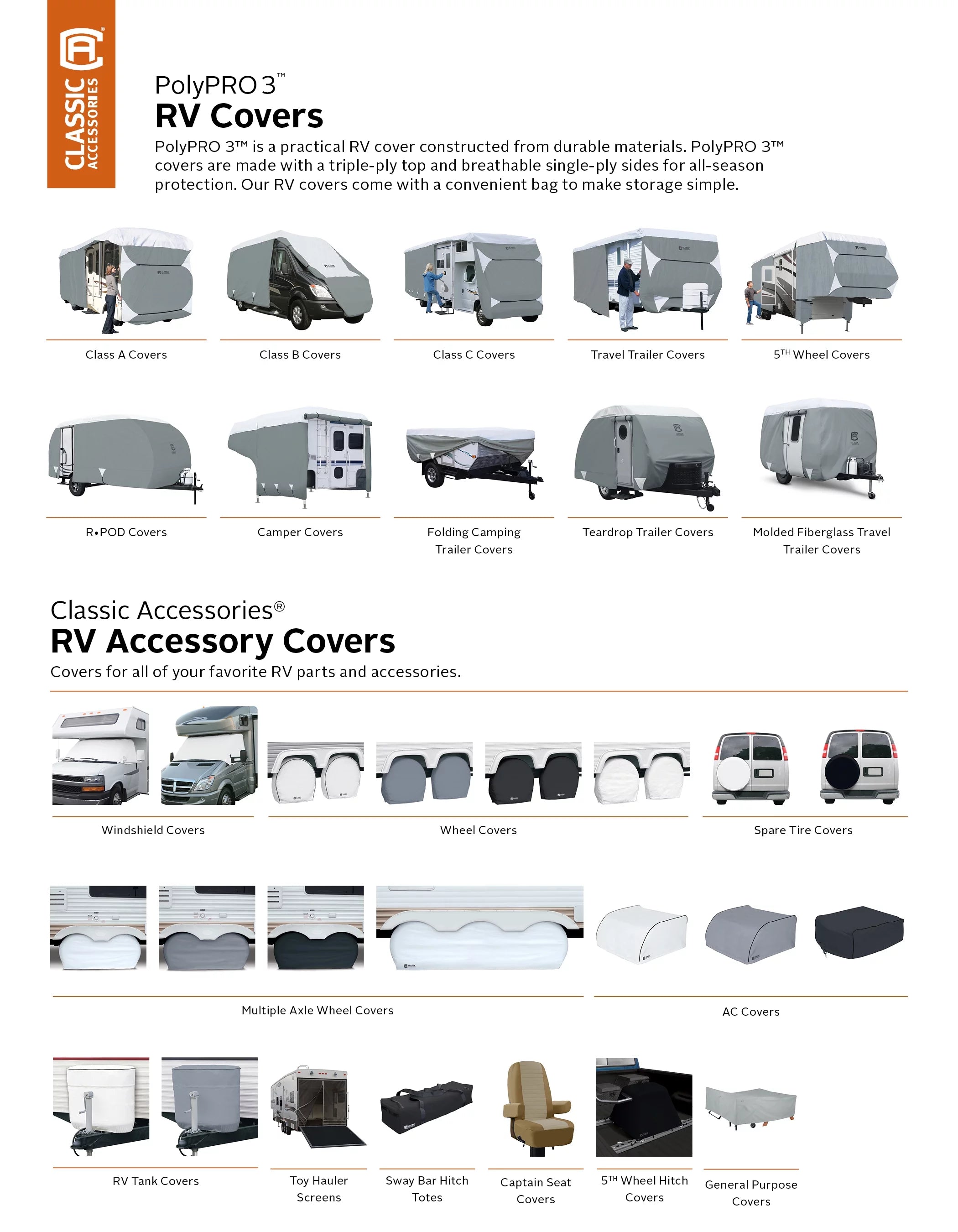 Extra Tall RV Cover, Fits 37' - 40' RVs X31510