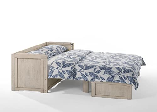 Rural Grey Twin XL Murphy Cabinet Bed with 6" Gel Memory Foam Mattress G10150
