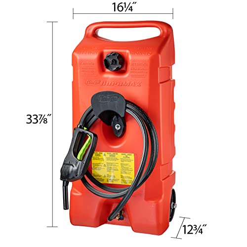14 Gallon Yellow Portable Diesel Fuel Tank Container with Siphon Pump and Hose Q8139
