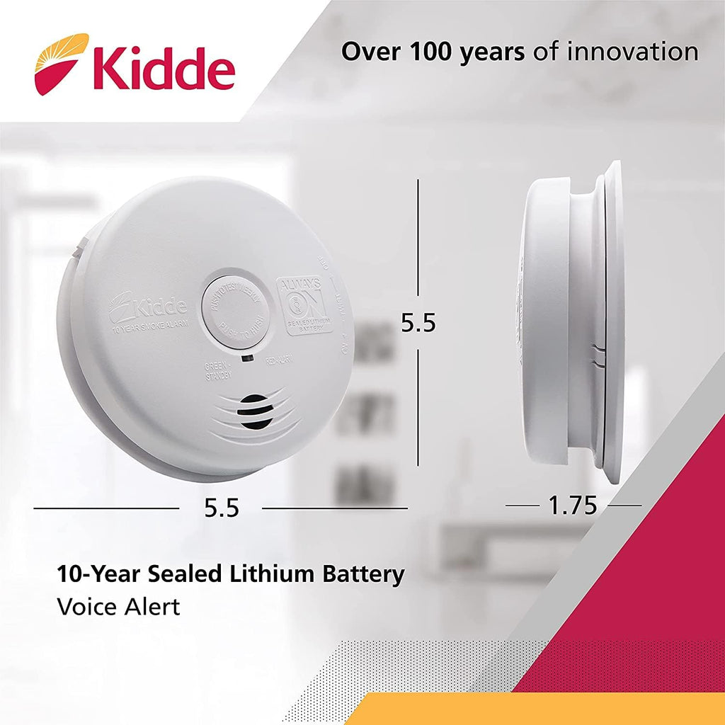 Pack of 6 Hardwired Smoke Alarm with Lithium Battery Backup W55384